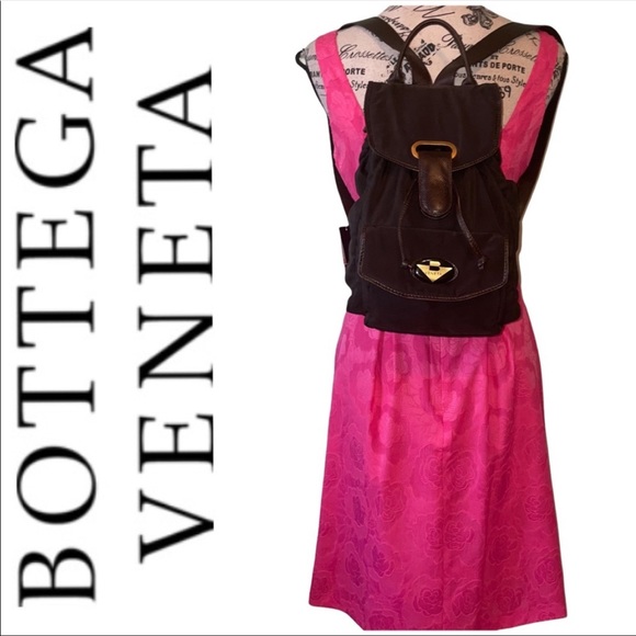 Bottega Veneta Backpack Authentic Rare Mini Chocolate Brown Preowned - Picture 3 of 13